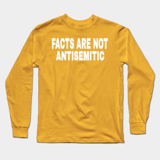 FACTS ARE NOT ANTISEMITIC - White - 2-Tier- Back Long Sleeve T-Shirt